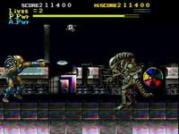 une photo d'Ã©cran de Alien VS Predator (Super Nintendo) sur Nintendo Super Nes